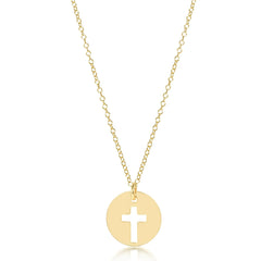 egirl 14" Necklace Gold - Blessed Gold Disc