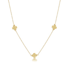 choker simplicity chain gold - signature cross gold