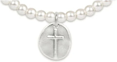 Classic Pearl 4mm Bracelet - Inspire Sterling Disc
