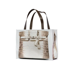 Grocery Bags Creative Parody Platinum Bag Print Woven Bag Fire Over The Net Birkin Fitness Casual Bag