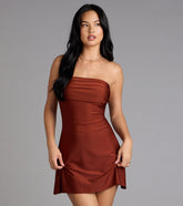 No Effort Drama Lace-Up Mini Dress