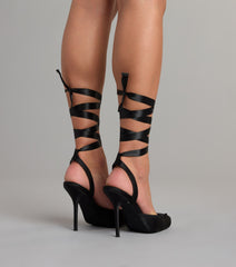 Tie It Up Satin Ballet Heels