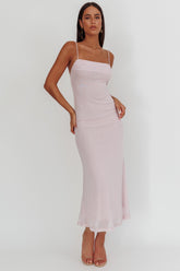 Days Ahead Rhinestone Overlay Maxi Dress Lilac