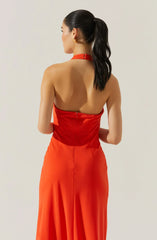 Dalisay Cowl Neck Halter Dress