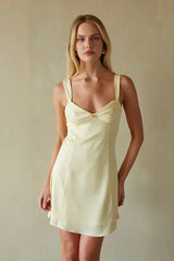 Lizzy Front Twist Tie Back Mini Dress