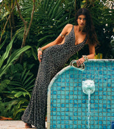 Kim Rhinestone Leopard Mermaid Formal Dress