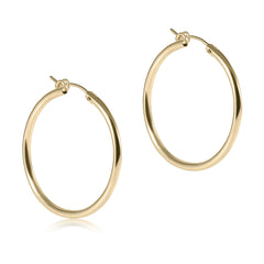 Round Gold 1.25" Hoop - Smooth