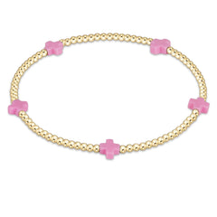 egirl Signature Cross Small 2mm Gold Bracelet