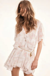 Avaline Floral Chiffon Mini Dress