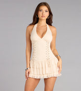 Twirl Agenda Chiffon Mini Dress