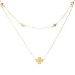 e's go-to gift layers - gold signature cross