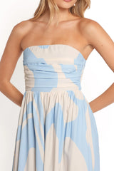 Nesta Maxi Dress - Blue Cream