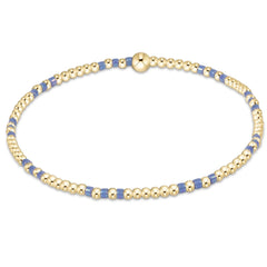Hope Joy Pattern 2mm Bead Bracelet - Bright Blue