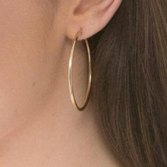 Round Gold 2" Hoop - Smooth