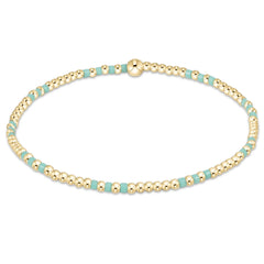 Hope Joy Pattern 2mm Bead Bracelet - Mint