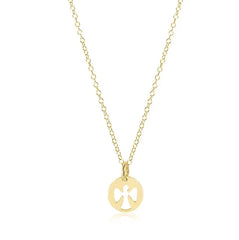 egirl 14" Necklace Gold - Guardian Angel Small Gold Disc