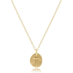 16" Necklace Gold - Inspire Small Gold Disc