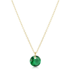 16" Necklace Gold - Reflection Small Charm - 05