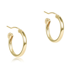 Round Gold 0.5" Hoop - Smooth