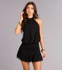 Keep It Cute Halter Mini Dress