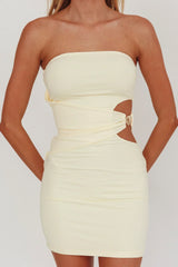 Ara Cut-Out Waist Mini Dress Butter