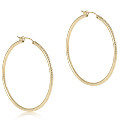 Round Gold 2" Hoop - Textured