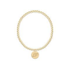 eCOLLEGIATE Classic Gold 3mm Bracelet - Purdue University