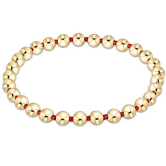 Gameday Hope Grateful 5mm Bead Bracelet - Bright Red
