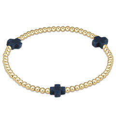 Extends Signature Cross 3mm Gold Bracelet