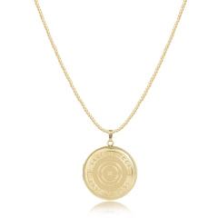 Choker Beaded - Classic Gold 2mm - Cherish Large Gold Locket