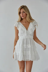 Xena Flutter Sleeve Mini Dress