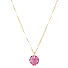 16" Necklace Gold - Reflection Small Charm - 10