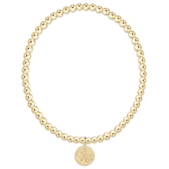 eCOLLEGIATE Classic Gold 3mm Bracelet - GA Tech Disc
