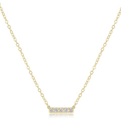 14kt Gold and Diamond Significance Bar Necklace - Five