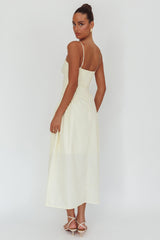 Honey Baby Diagonal Waist Maxi Dress Butter