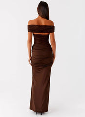 Either Way Maxi Dress - Chocolate