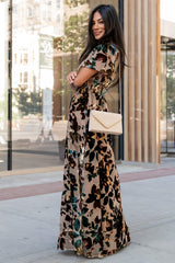 Valen Maxi Dress | Champagne Multi