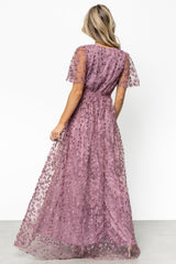 Marseille Embossed Maxi Dress | Lavender