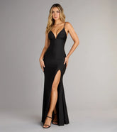 Tricia V-Neck Slit Mermaid Formal Dress