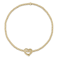 egirl Classic Gold 2mm Bracelet - Love Small Gold Charm