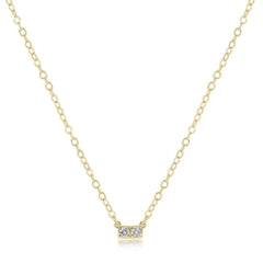 14kt Gold and Diamond Significance Bar Necklace - Two