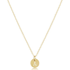 16" Necklace Gold - Respect Small Gold Disc