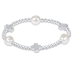 Signature Cross Sterling & Admire Pearl 3mm Sterling Bracelet