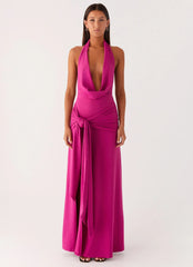 Rowan Ray Cowl Maxi Dress - Fuchsia