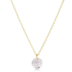 16" Necklace Gold - Reflection Small Charm - 04