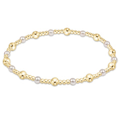 Sincerity Gold & Pearl 4mm Bracelet