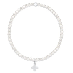 Classic Pearl 3mm Bracelet - Signature Cross Sterling Charm