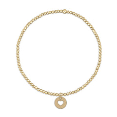 Classic Gold 2mm Bracelet - Love Small Gold Disc