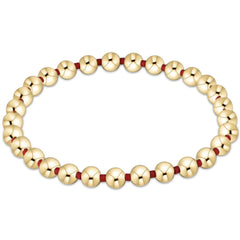 Gameday Hope Grateful 5mm Bead Bracelet - Crimson