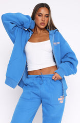 Offstage Zip Front Hoodie Azure